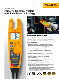 Thumbnail of document Data Sheet - T6-600 Electrical Tester